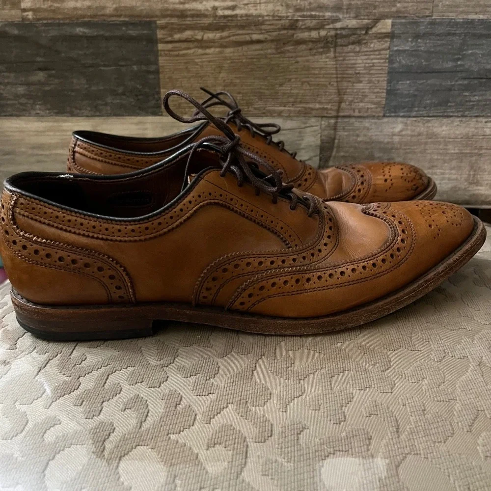 Allen Edmonds McAllister Wingtip Oxford Walnut Leather Mens Shoes 10 B 6235